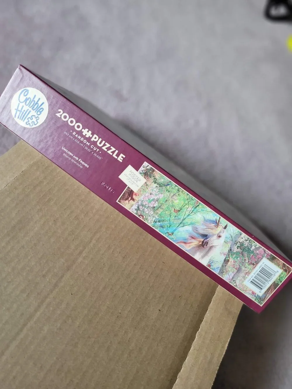Cobble Hill 2000 Piece Random Cut Puzzle Unicorn and Friends By David Penfound